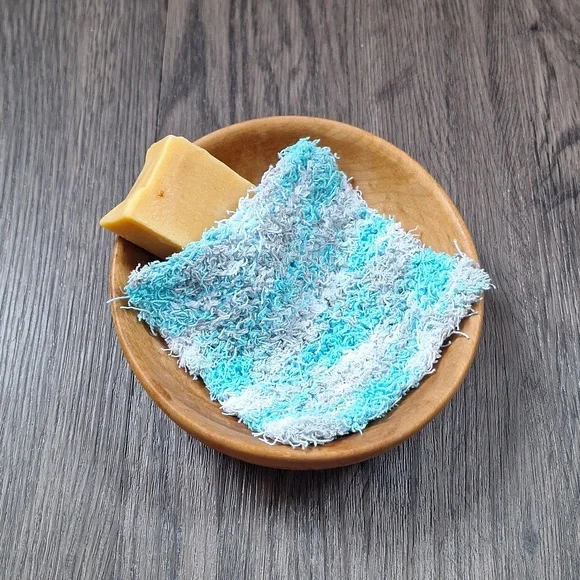 Mini Scrub Cloth, Hand Knit - Picture 1 of 6